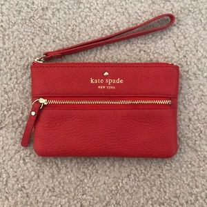 Red Kate Spade wristlet
